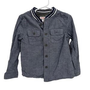 Cat & Jack Blue Chambray Button Down Shirt Size 5T